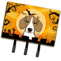 "Caroline's Treasures BB1797TH68 Halloween Beagle Leash or Key Holder, Large, Multicolor"