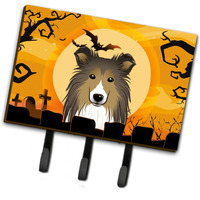 "Caroline's Treasures BB1800TH68 Halloween Sheltie Leash or Key Holder, Large, Multicolor"