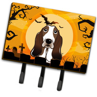 "Caroline's Treasures BB1801TH68 Halloween Basset Hound Leash or Key Holder, Large, Multicolor"