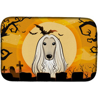 "Caroline's Treasures Halloween Afghan Hound Dish Drying Mat, 14"" x 21"""