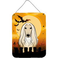 "Caroline's Treasures Halloween Afghan Hound Wall or Door Hanging Prints BB1802DS1216, 16HX12W, Multicolor"