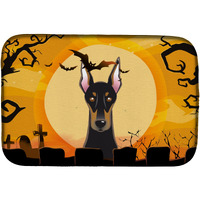"Caroline's Treasures Halloween Doberman Dish Drying Mat, 14"" x 21"""