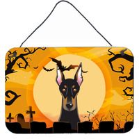 "Caroline's Treasures Halloween Doberman Wall or Door Hanging Prints BB1803DS812, 8HX12W"