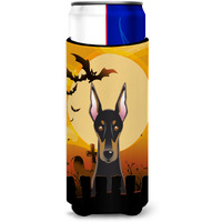 "Caroline's Treasures Halloween Doberman Michelob Ultra Beverage Insulator for Slim Cans, Multicolor"