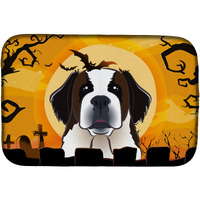 "Caroline's Treasures Halloween Saint Bernard Dish Drying Mat, 14"" x 21"""