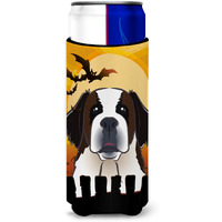"Caroline's Treasures Halloween Saint Bernard Michelob Ultra Koozies for Slim Cans, Multicolor"
