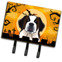 "Caroline's Treasures BB1804TH68 Halloween Saint Bernard Leash or Key Holder, Large, Multicolor"