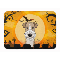 "Caroline's Treasures Halloween Wire Haired Fox Terrier Floor Mat, 19"" x 27"", Multicolor"