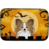 "Caroline's Treasures Halloween Papillion Dish Drying Mat, 14"" x 21"""