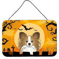 "Caroline's Treasures Halloween Papillon Wall or Door Hanging Prints BB1806DS812, 8HX12W"