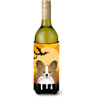"Caroline's Treasures Halloween Papillon Wine Bottle Koozie Hugger, 750 ml, Multicolor"