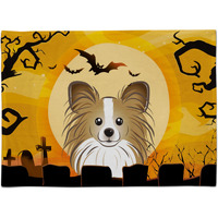 "Caroline's Treasures BB1806PLMT Halloween Papillion Fabric Placemat, Multicolor"