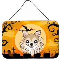 "Caroline's Treasures Halloween Chihuahua Wall or Door Hanging Prints BB1809DS812, 8HX12W, Multicolor"