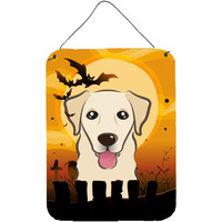 "Caroline's Treasures Halloween Golden Retriever Wall or Door Hanging Prints BB1810DS1216, 16HX12W, Multicolor"