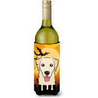 "Caroline's Treasures BB1810LITERK Halloween Golden Retriever Wine Bottle Koozie Hugger, 750 ml, Multicolor"
