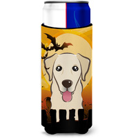 "Caroline's Treasures BB1810MUK Halloween Golden Retriever Michelob Ultra Koozies for Slim Cans, Multicolor"