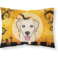 "Caroline's Treasures BB1810PILLOWCASE Halloween Golden Retriever Fabric Standard Pillowcase, Large, Multicolor"