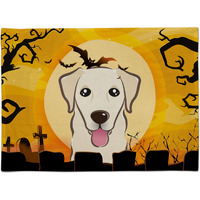 "Caroline's Treasures BB1810PLMT Halloween Golden Retriever Fabric Placemat, Multicolor"