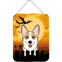 "Caroline's Treasures Halloween Sable Corgi Wall or Door Hanging Prints BB1811DS1216, 16HX12W, Multicolor"