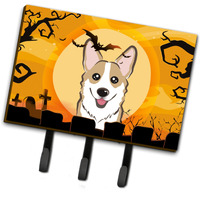 "Caroline's Treasures BB1811TH68 Halloween Sable Corgi Leash or Key Holder, Large, Multicolor"
