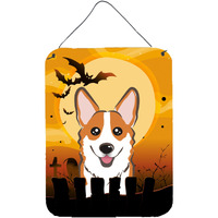 "Caroline's Treasures Halloween Red Corgi Wall or Door Hanging Prints BB1812DS1216, 16HX12W, Multicolor"