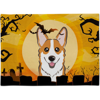 "Caroline's Treasures BB1812PLMT Halloween Red Corgi Fabric Placemat, Multicolor"