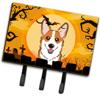 "Caroline's Treasures BB1812TH68 Halloween Red Corgi Leash or Key Holder, Large, Multicolor"
