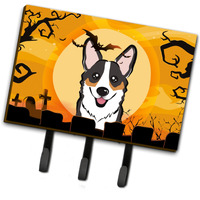 "Caroline's Treasures BB1813TH68 Halloween Tricolor Corgi Leash or Key Holder, Large, Multicolor"