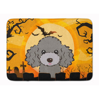 "Caroline's Treasures Halloween Silver Gray Poodle Floor Mat, 19"" x 27"", Multicolor"
