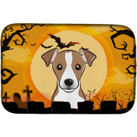 "Caroline's Treasures Halloween Jack Russell Terrier Dish Drying Mat, 14"" x 21"""