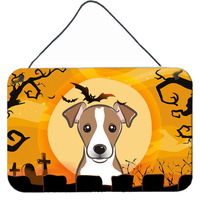 "Caroline's Treasures Halloween Jack Russell Terrier Wall or Door Hanging Prints BB1818DS812, 8HX12W, Multicolor"