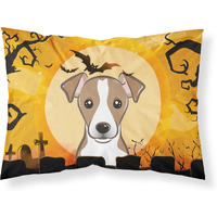 "Caroline's Treasures BB1818PILLOWCASE Halloween Jack Russell Terrier Fabric Standard Pillowcase, Large, Multicolor"