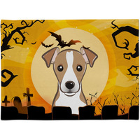 "Caroline's Treasures BB1818PLMT Halloween Jack Russell Terrier Fabric Placemat, Multicolor"