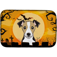 "Caroline's Treasures Halloween Jack Russell Terrier Dish Drying Mat, 14"" x 21"""