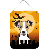 "Caroline's Treasures Halloween Jack Russell Terrier Wall or Door Hanging Prints BB1819DS1216, 16HX12W, Multicolor"
