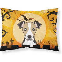 "Caroline's Treasures BB1819PILLOWCASE Halloween Jack Russell Terrier Fabric Standard Pillowcase, Large, Multicolor"