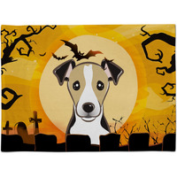 "Caroline's Treasures BB1819PLMT Halloween Jack Russell Terrier Fabric Placemat, Multicolor"