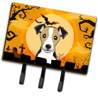 "Caroline's Treasures BB1819TH68 Halloween Jack Russell Terrier Leash or Key Holder, Large, Multicolor"