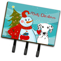 "Caroline's Treasures BB1830TH68 Snowman with Dalmatian Leash or Key Holder, Large, Multicolor"