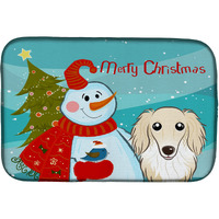 "Caroline's Treasures BB1832DDM Dish Drying Mat, 14"" x 21"", Snowman"