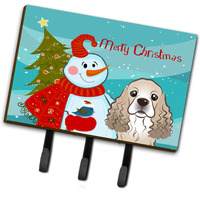"Caroline's Treasures BB1836TH68 Snowman with Cocker Spaniel Leash or Key Holder, Large, Multicolor"