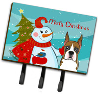 "Caroline's Treasures BB1843TH68 Snowman with Boxer Leash or Key Holder, Large, Multicolor"
