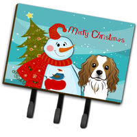 "Caroline's Treasures BB1844TH68 Snowman with Cavalier Spaniel Leash or Key Holder, Large, Multicolor"