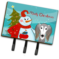 "Caroline's Treasures BB1849TH68 Snowman with Saluki Leash or Key Holder, Large, Multicolor"