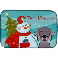 "Caroline's Treasures Snowman With Dish Drying Mat, 14"" x 21"""