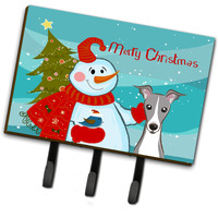 "Caroline's Treasures BB1856TH68 Snowman with Italian Greyhound Leash or Key Holder, Large, Multicolor"