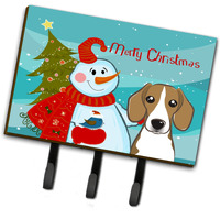 "Caroline's Treasures BB1859TH68 Snowman with Beagle Leash or Key Holder, Large, Multicolor"