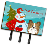 "Caroline's Treasures BB1868TH68 Snowman with Papillion Leash or Key Holder, Large, Multicolor"