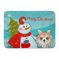 "Caroline's Treasures Snowman with Chihuahua Floor Mat, 19"" x 27"", Multicolor"