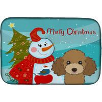 "Caroline's Treasures BB1876DDM Dish Drying Mat, 14 x 21, Snowman"
